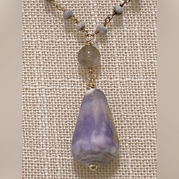 Gemstone & Shell Necklace - Picture 3 of 6